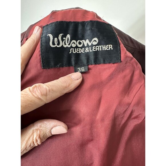 1970s/80s leather jacket with zip front and sleeves by Wilson Size S/M - Picture 10 of 10